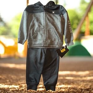 Hurley Boys 2-Piece Tracksuit Set‎ 24M Hoodie Joggers Dri-FIT NWT